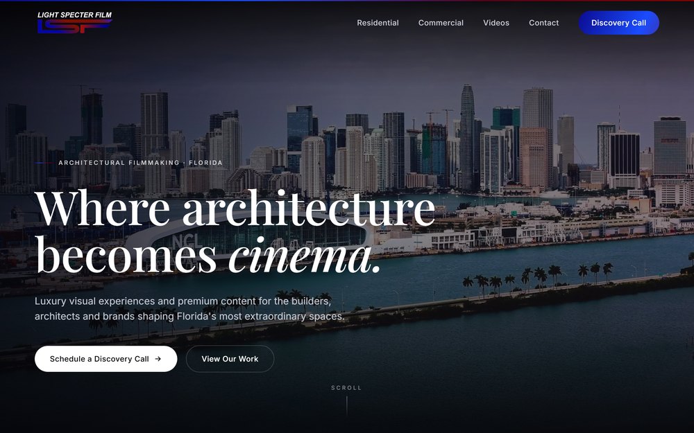 lightspecterfilm.com — website built by 305 Web Service